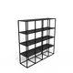 90x40cm shelf with modular cube rack fastening - Nagano oak