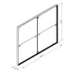 300x250cm - ścienna rama S100 LED, profil kolor RAL