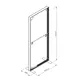 100x250cm - cadre debout S100 LED, profil blanc, pieds
