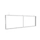 300x100cm - Suspended SEG Frame S100 LED, silver, with fabric