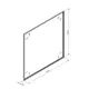 100x100cm - ścienna rama S18, profil srebrny 100x100cm - ścienna rama S18, profil srebrny