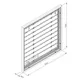 100x100cm - ścienna rama S50T LED, profil srebrny, ramka DECO D2 Dąb