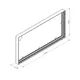 200x100cm - rama outdoor F120 LED, profil srebrny