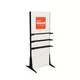 100x250cm - regał wolnostojący Faro S100D LED, półki, profil czarny