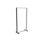 100x200cm - stojąca rama S100D LED, profil czarny, stopy