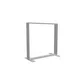100x100cm - stojąca rama S150D LED, profil srebrny, stopy