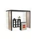 Modularico BRIDGE M100LED, 300x260x200 cm, 2x Deco Lamel 2S Walls, M100 Counter, MF Shelf