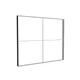 300x250cm - ściana standardowa Modularico M150LED, profil czarny