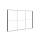 385x250cm - ściana standardowa z wyjściem górnym Modularico M150LED, profil czarny