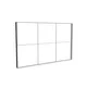 400x250cm - ściana standardowa z wyjściem górnym Modularico M150LED, profil czarny