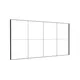 485x250cm - ściana standardowa Modularico M150LED, profil czarny