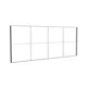600x250cm - ściana standardowa z wyjściem górnym Modularico M150LED, profil czarny