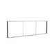 400x125cm - ściana standardowa Modularico M150LED, profil czarny