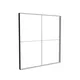 285x300cm - ściana standardowa z wyjściem górnym Modularico M150LED, profil czarny