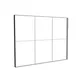 400x300cm - ściana standardowa z wyjściem górnym Modularico M150LED, profil czarny