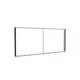 285x125cm - ściana standardowa z wyjściem górnym Modularico M150LED, profil czarny