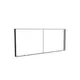 300x125cm - ściana standardowa Modularico M150LED, profil czarny