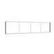 585x125cm - ściana standardowa Modularico M150LED, profil czarny
