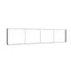 600x125cm - ściana standardowa z wyjściem górnym Modularico M150LED, profil czarny
