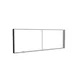 285x100cm - ściana standardowa z wyjściem górnym Modularico M150LED, profil czarny