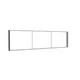 385x100cm - ściana standardowa z wyjściem górnym Modularico M150LED, profil czarny