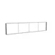 485x100cm - ściana standardowa z wyjściem górnym Modularico M150LED, profil czarny