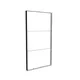 185x350cm - ściana standardowa z wyjściem górnym Modularico M150LED, profil czarny