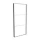 185x400cm - ściana standardowa z wyjściem górnym Modularico M150LED, profil czarny