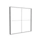 300x300cm - ściana standardowa z wyjściem górnym Modularico M150, profil czarny