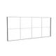 585x250cm - ściana standardowa z wyjściem górnym Modularico M150, profil czarny