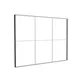 400x300cm - ściana standardowa Modularico M150, profil czarny