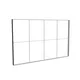 485x300cm - ściana standardowa z wyjściem górnym Modularico M150, profil czarny