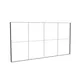 585x300cm - ściana standardowa z wyjściem górnym Modularico M150, profil czarny