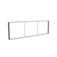 400x125cm - ściana standardowa z wyjściem górnym M150, profil czarny