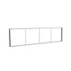 485x125cm - ściana standardowa Modularico M150, profil czarny