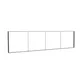 500x125cm - ściana standardowa Modularico M150, profil czarny