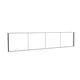 585x125cm - ściana standardowa z wyjściem górnym Modularico M150, profil czarny