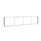 600x125cm - ściana standardowa Modularico M150, profil czarny