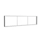 400x100cm - ściana standardowa Modularico M150, profil czarny
