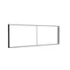 285x100cm - ściana standardowa Modularico M150, profil czarny