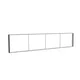 485x100cm - ściana standardowa Modularico M150, profil czarny