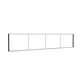 500x100cm - ściana standardowa Modularico M150, profil czarny