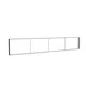585x100cm - ściana standardowa Modularico M150, profil czarny