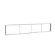 600x100cm - ściana standardowa Modularico M150, profil czarny