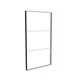 185x350cm - ściana standardowa z wyjściem górnym Modularico M150, profil czarny