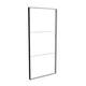 185x400cm - ściana standardowa z wyjściem górnym Modularico M150, profil czarny