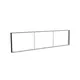 400x100cm - nadstawka ściany Modularico M150LED, profil czarny