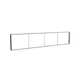 500x100cm - nadstawka ściany Modularico M150LED, profil czarny
