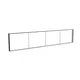 500x100cm - nadstawka ściany Modularico M150, profil czarny