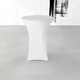 Stolik koktajlowy 80cm, obrus elastyczny biały